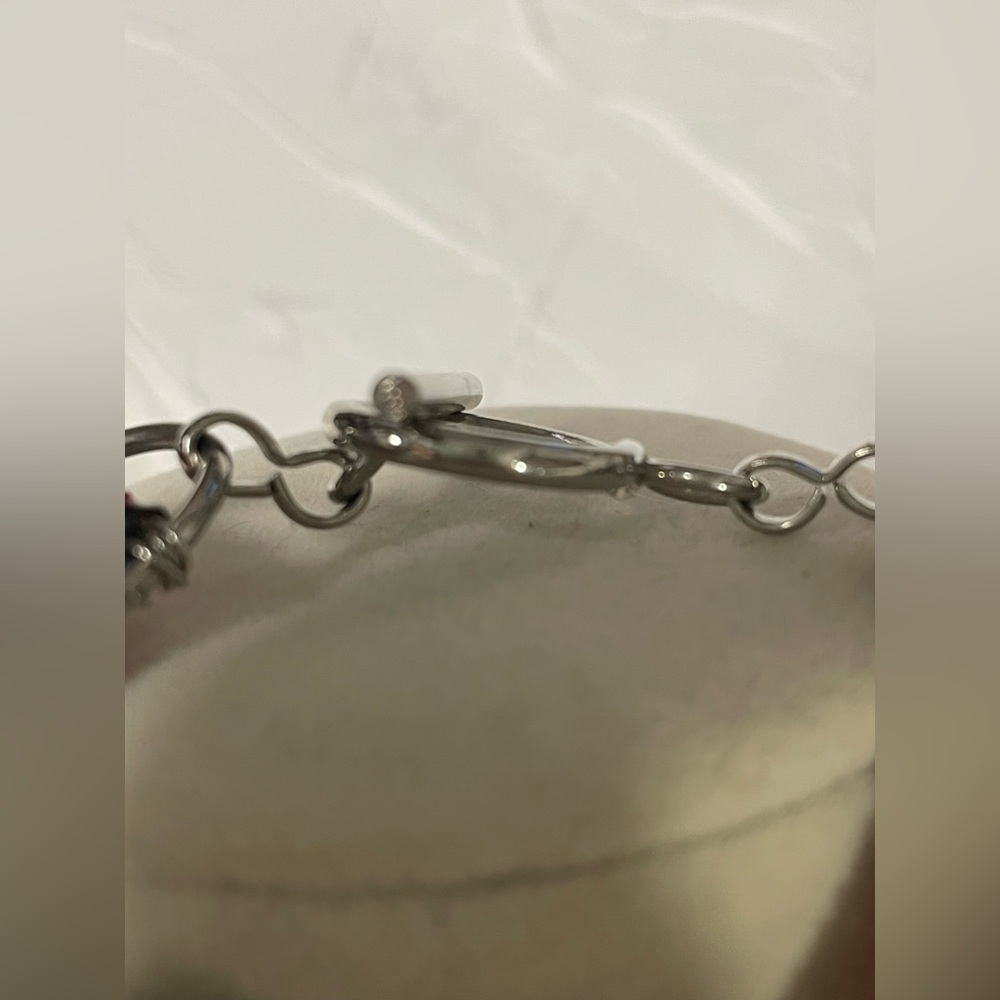 Sterling Silver Toggle Clasp Multicolor Seed Bead… - image 3